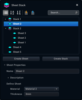 first iteration of sheet tool design