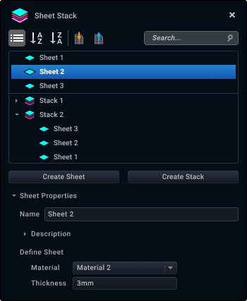 first iteration of sheet tool design